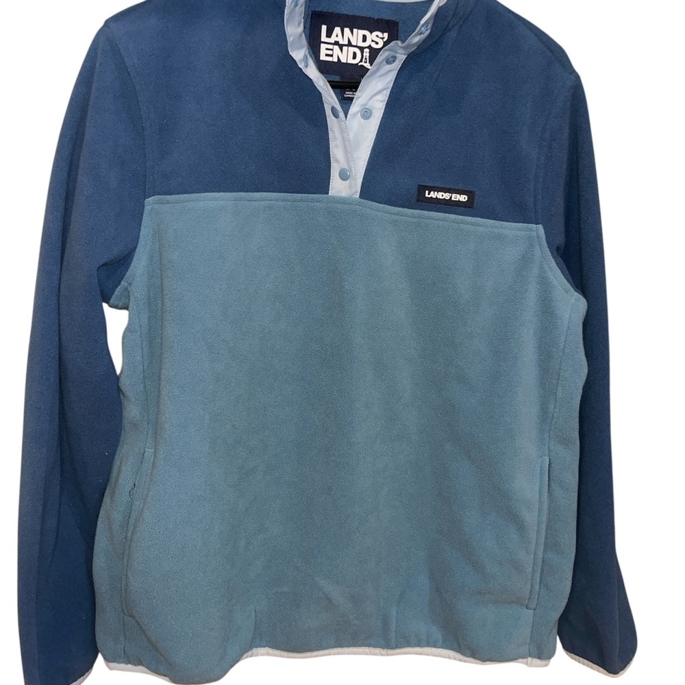 Lands' End kids  Two-Tone Fleece Pullover
